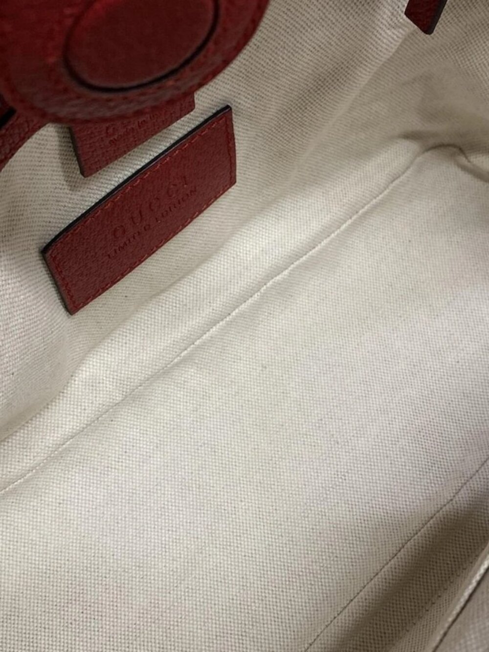 GUCCI Bosco 473887 Beige Red Multi CG Supreme Canvas Leather Suede - Tote Bag - Picture 12 of 15